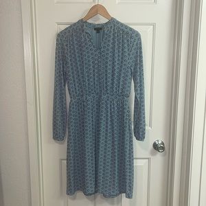 Tie-neck Stretch Waist Dress